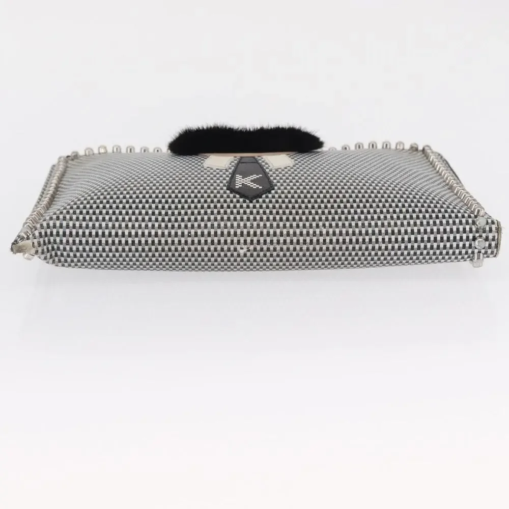 Fendi Leather Karlito Clutch Bag Black